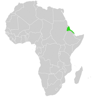 Eritrea Lage in Afrika